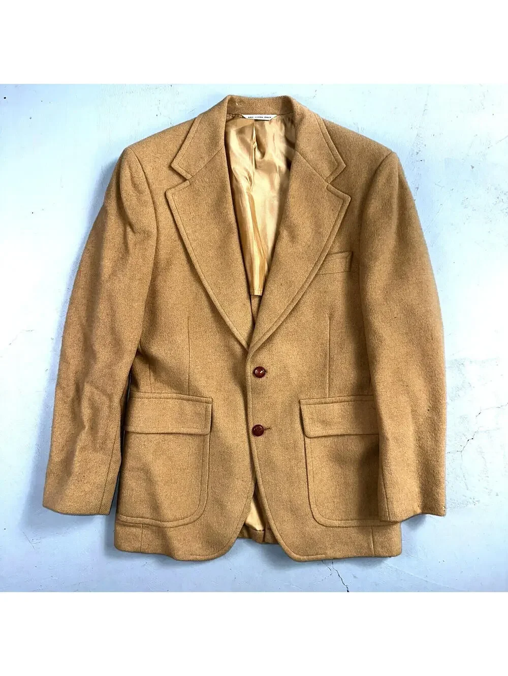 1970s Camel Hair Blazer Sport Coat Mens 38 Suit Jacket John Alexander VTG Union
